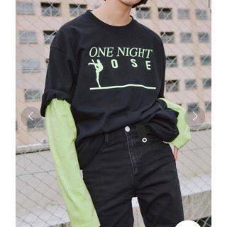 パメオポーズ(PAMEO POSE)のパメオポーズ　pameo pose ONE NIGHT POSE Tシャツ　黒(Tシャツ(半袖/袖なし))