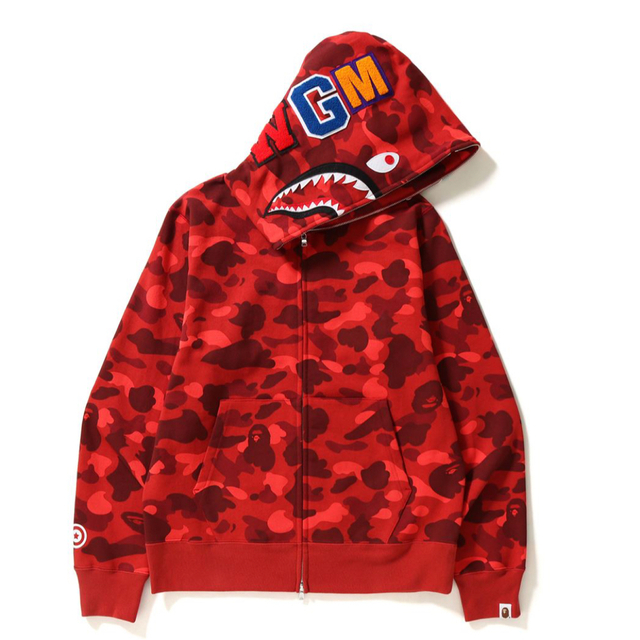 本物新品保証】 BAPE ABC CAMO SHARK hoodie シャークパーカー メンズ