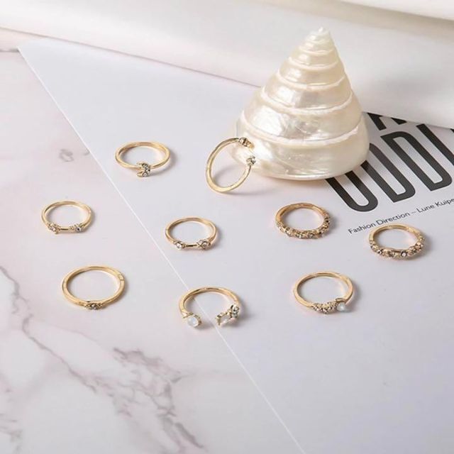 ゴールド リング 指輪 韓国 おしゃれ メンズ レディース ユニセックス 可愛い レディースのアクセサリー(リング(指輪))の商品写真