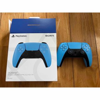 プレイステーション(PlayStation)のPS5 コントローラー スターライトブルー 美品(その他)