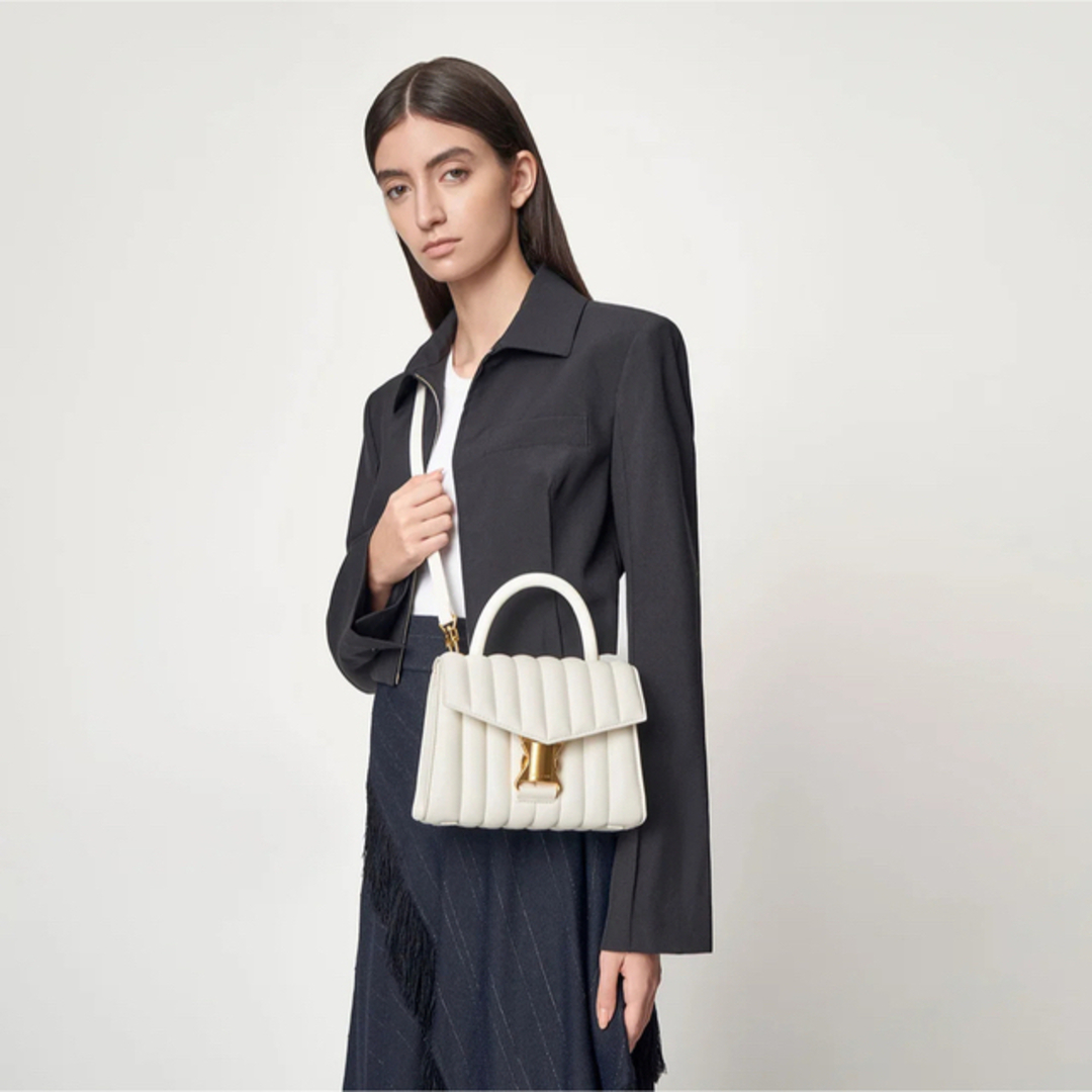 Charles and Keith(チャールズアンドキース)の12/14終了予定　チャールズアンドキース　アイビーメタリックバックルミニバッグ レディースのバッグ(ショルダーバッグ)の商品写真