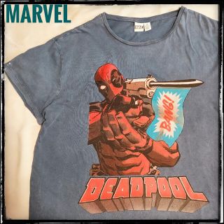 マーベル(MARVEL)の【T120】USA古着 半袖tシャツ  デットプール レトロ ヴィンテージ感(Tシャツ/カットソー(半袖/袖なし))