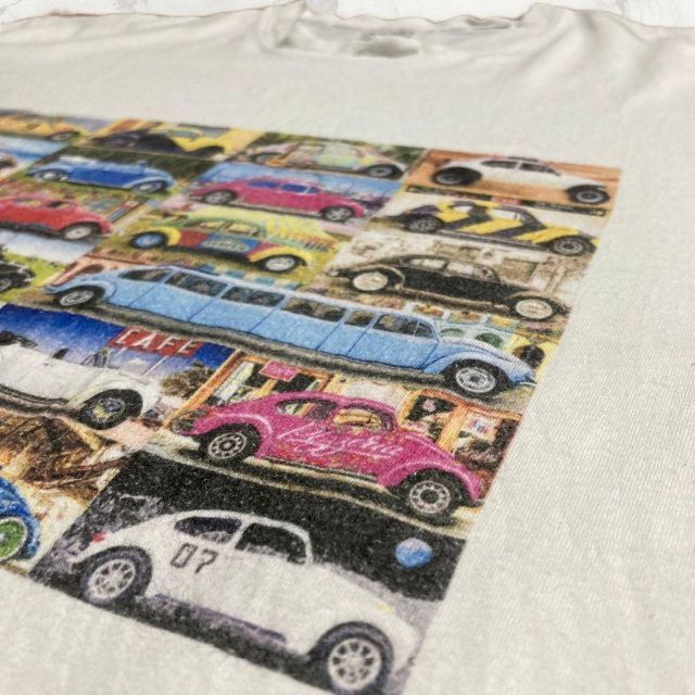 HRC 90s 00s  白 カラフル　車　カスタム　カー　プリント Tシャツ メンズのトップス(Tシャツ/カットソー(半袖/袖なし))の商品写真