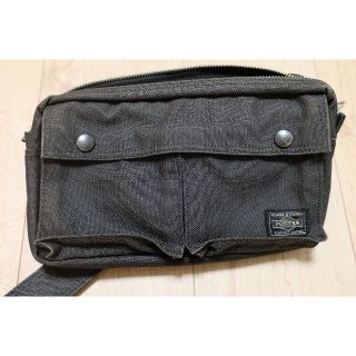 ポーター(PORTER)の【美品】PORTER SMOKY ウエストバッグ(グレー) ポーター(ウエストポーチ)