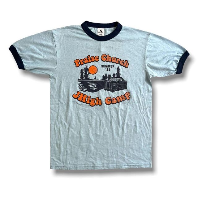 古着 メキシコ製 リンガー　キャンプ　ハイキャンプ　デザイン ビンテージ メンズのトップス(Tシャツ/カットソー(半袖/袖なし))の商品写真