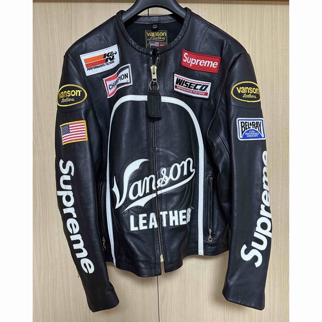 レザージャケットsupreme vanson one star leather jacket L