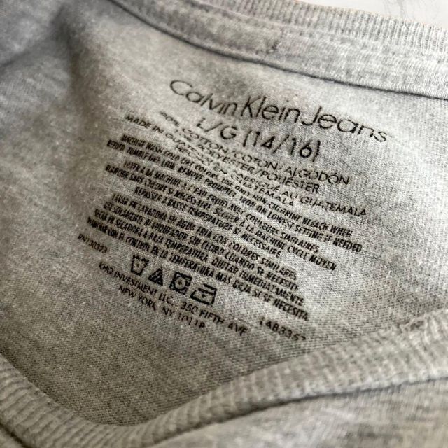 HQW Calvin Klein グレー カルバンクライン　ロゴ　プリント T メンズのトップス(Tシャツ/カットソー(半袖/袖なし))の商品写真