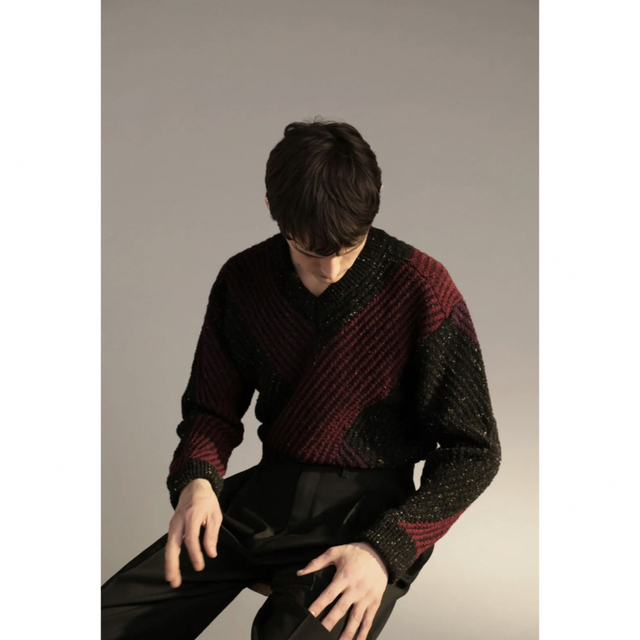 LEMAIRE 19AW Multi Color V-neck knit xs545cm身幅