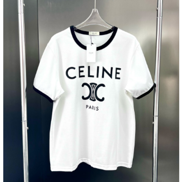 美品☆CELINE☆セリーヌ ロゴ Ｔシャツ Ｍ 海外ブランド www.atre61.fr