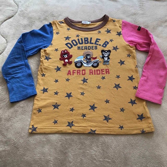 DOUBLE.B(ダブルビー)のダブルB ワッペンロンT 120センチ キッズ/ベビー/マタニティのキッズ服男の子用(90cm~)(Tシャツ/カットソー)の商品写真