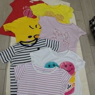 まとめ売り夏物130cm140cm半袖長袖スパッツ女の子。(Tシャツ/カットソー)