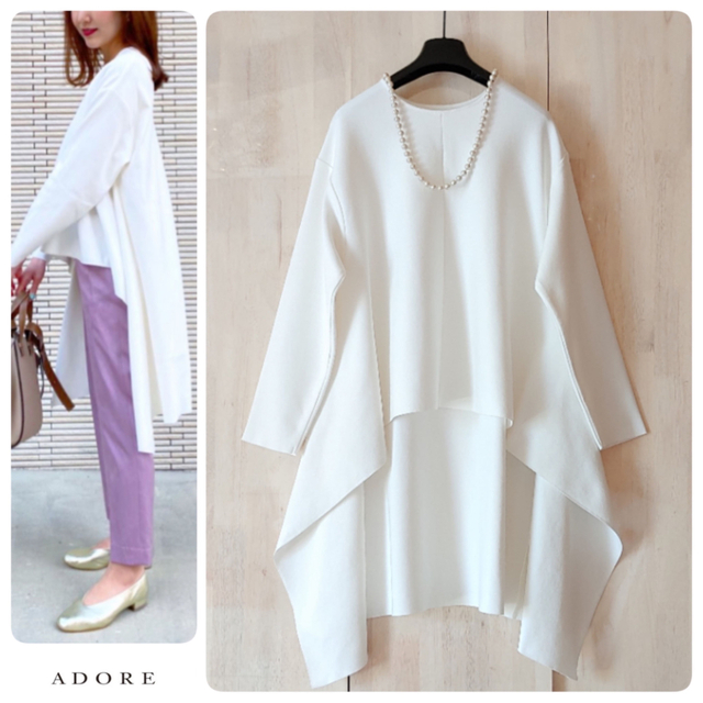 ◆幻◆ 希少 定価4.3万円 ADORE ファインコットンニットプルオーバー | フリマアプリ ラクマ