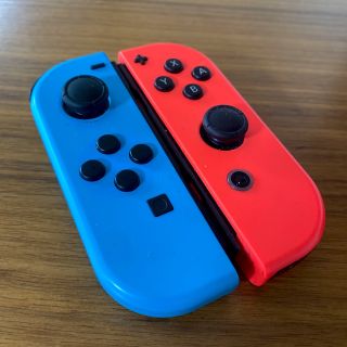 ニンテンドースイッチ(Nintendo Switch)の【中古】純正 ジョイコン ネオンブルー ネオンレッド 左右セット (その他)