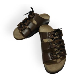 ビルケンシュトック(BIRKENSTOCK)の38 BIRKENSTOCK LUCCA ブラウン サンダル ルカ(サンダル)