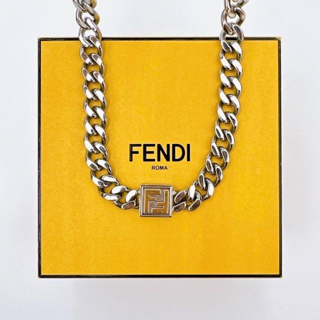 フェンディ FF ロゴ ネックレス ゴールド シルバー レディース