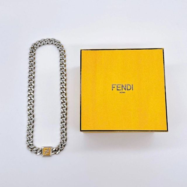 フェンディ FF ロゴ ネックレス ゴールド シルバー レディース