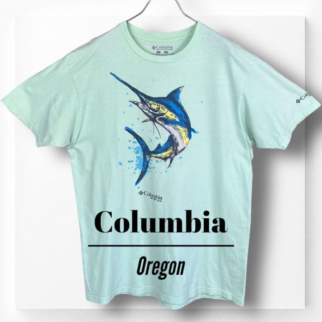 Columbia(コロンビア)の【コロンビア】 Tシャツ カットソー プリント フィッシュ L ライトグリーン メンズのトップス(Tシャツ/カットソー(半袖/袖なし))の商品写真