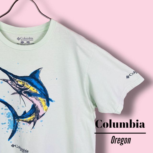 Columbia(コロンビア)の【コロンビア】 Tシャツ カットソー プリント フィッシュ L ライトグリーン メンズのトップス(Tシャツ/カットソー(半袖/袖なし))の商品写真