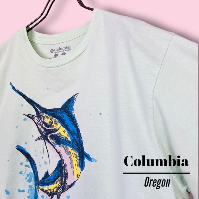 Columbia(コロンビア)の【コロンビア】 Tシャツ カットソー プリント フィッシュ L ライトグリーン メンズのトップス(Tシャツ/カットソー(半袖/袖なし))の商品写真