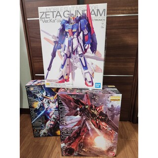 マスターグレード(Master Grade（BANDAI）)のMGユニコーンガンダム＋MGシナンジュ＋MGゼータガンダムVer.Ka(プラモデル)