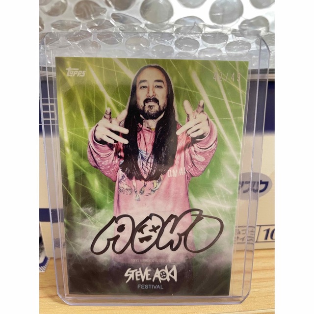 Steve Aoki auto スティーブアオキ 直筆サインカード topps