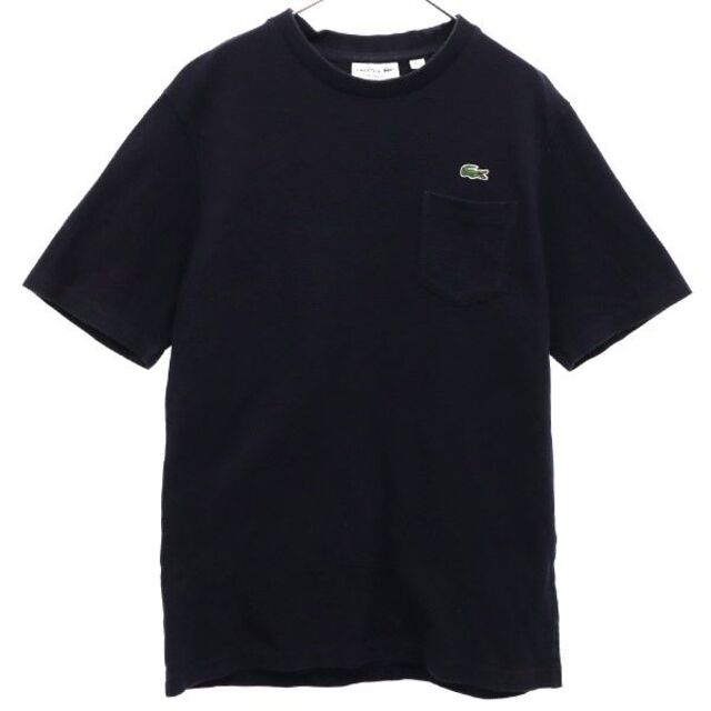 LACOSTE(ラコステ)のラコステ ロゴワッペン 半袖 Tシャツ M ネイビー LACOSTE クルーネック メンズ 【中古】  【230507】 メンズのトップス(Tシャツ/カットソー(半袖/袖なし))の商品写真