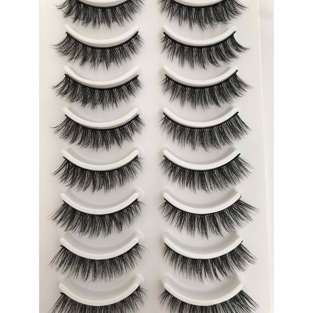 激安特価 目尻長め♡ふわふわ 3D mink つけまつげ 10ペアパック つけまつげ 5ペア 目尻ロング 社交ダンス ベリーダンス