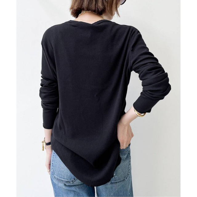 L'Appartement Rib L/S T-SH  ネイビー