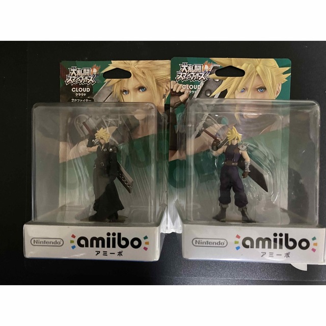 フィギュアamiibo クラウド、2Pファイター　2個セット　未開封