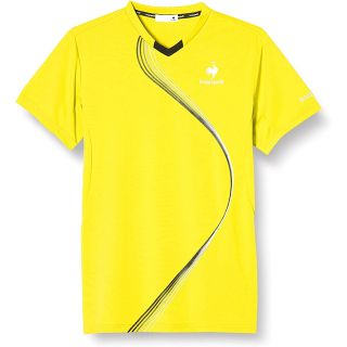 ルコックスポルティフ(le coq sportif)のルコックスポルティフ テニス 半袖Tシャツ QTMUJA05 イエロー メンズL(ウェア)