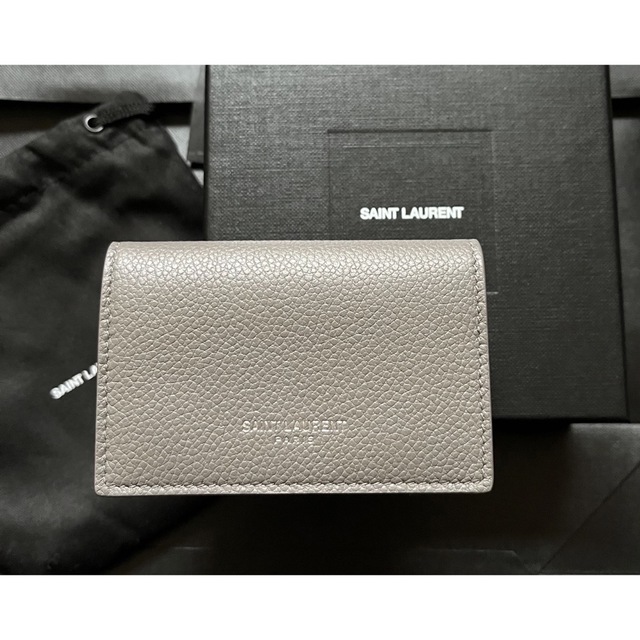 SAINT LAURENT タイニーウォレット　グレー・フォグ