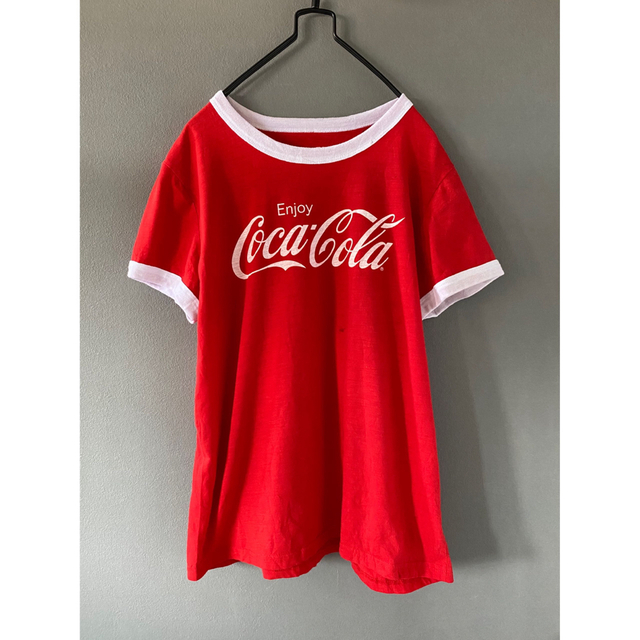 古着 ビンテージ コカコーラ ロゴ  赤 Tシャツ レディースのトップス(Tシャツ(半袖/袖なし))の商品写真