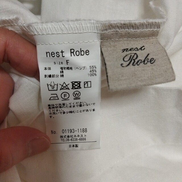 ☆nest Robe ネストローブヘンプコットンエンブロイダリーワンピース☆ 4