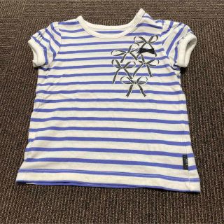 ベルメゾン(ベルメゾン)のボーダー 半袖 Tシャツ パフスリーブ リボン ベルメゾン(Tシャツ/カットソー)