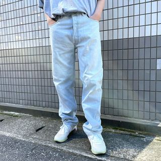 リーバイス(Levi's)の90's US古着 USA製 リーバイス Levi's 501 デニム パンツ ストレート サイズ：W37 L33 ビッグサイズ アイスブルー 【中古】(スラックス/スーツパンツ)