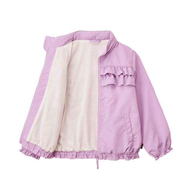 ポケッタブルフリルウインドブレーカー【子供服】 キッズ/ベビー/マタニティのキッズ服女の子用(90cm~)(ジャケット/上着)の商品写真