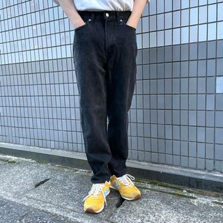 ギャップ(GAP)のUS古着 カナダ製 オールドギャップ OLD GAP BLUE JEANS ブラック デニム パンツ テーパード REVERSE FIT レディース サイズ：W29 L27.5  【中古】(その他)