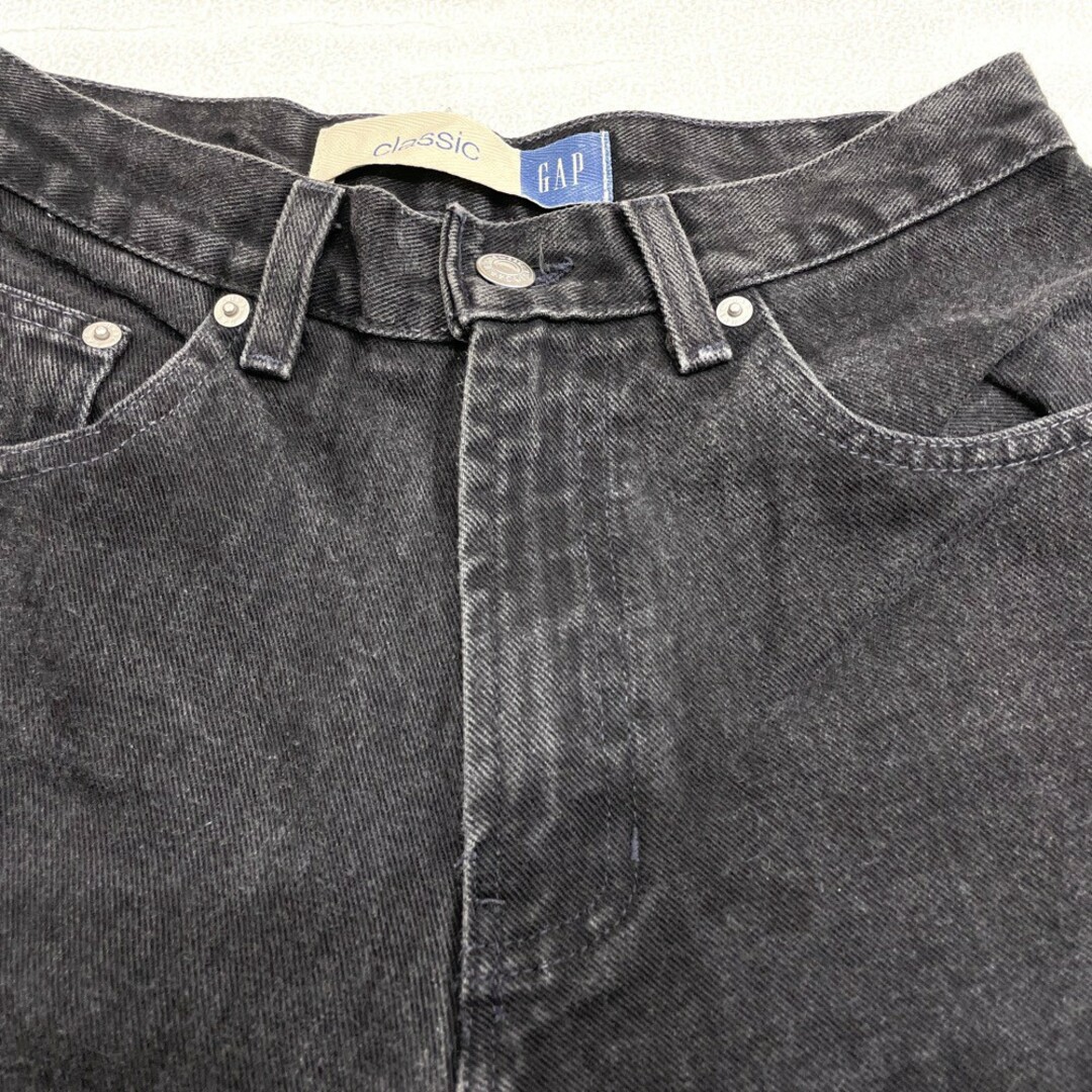 US古着 USA製 オールドギャップ OLD GAP ブラック デニム パンツ テーパード CLASSIC FIT レディース サイズ：W27 L30  【中古】