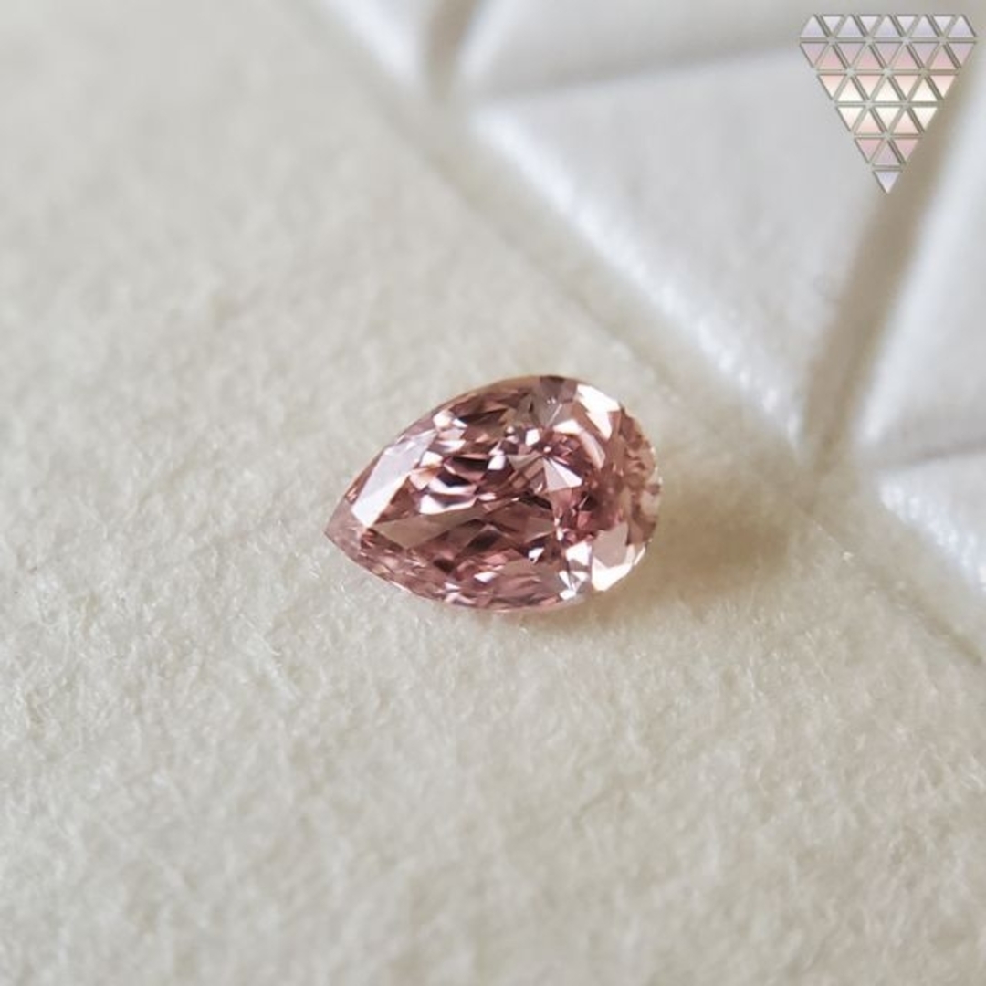 0.054 ct FANCY ORANGY PINK VS2 AGT 天然 ピン レディースのアクセサリー(リング(指輪))の商品写真