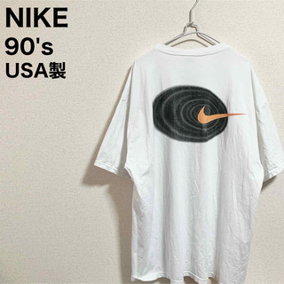 ナイキ(NIKE)の90s NIKE Tシャツ USA製 白 メンズXL ビッグシルエット 白タグ(Tシャツ/カットソー(半袖/袖なし))