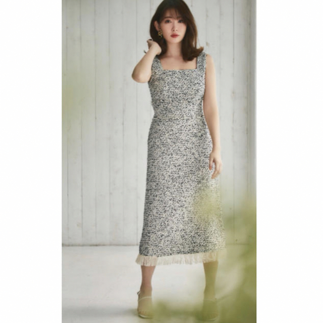 Cotton-blend Tweed Dress