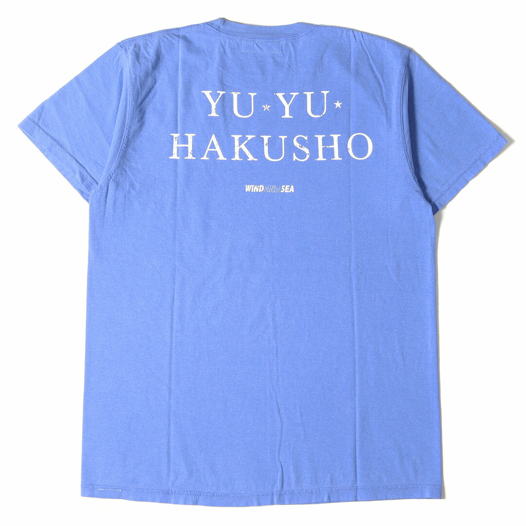 WIND AND SEA ウィンダンシー Tシャツ 幽遊白書 ウォッシュ加工 飛影 クルーネックTシャツ HIEI S/S 22SS ブルー M トップス カットソー 半袖 コラボ 【メンズ】 1