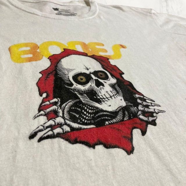 HPZ Hanes 90s 00s 白 Bones ガイコツ　ドクロ Tシャツ