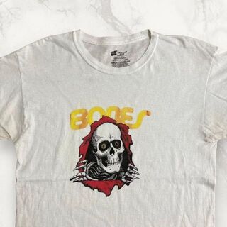 HPZ Hanes 90s 00s  白 Bones ガイコツ　ドクロ Tシャツ(Tシャツ/カットソー(半袖/袖なし))