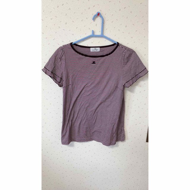 Courreges(クレージュ)のクレージュ　tシャツ ボーダーtシャツ レディースのトップス(Tシャツ(半袖/袖なし))の商品写真