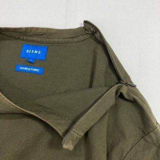 BEAMS ビームス ウーブン ポケットTシャツ カーキ メンズ