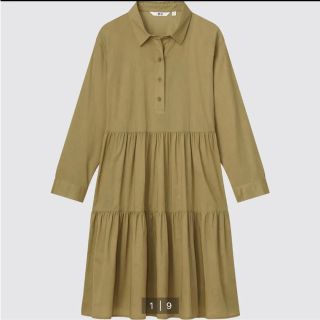 ユニクロ(UNIQLO)のコットンティアードミニワンピース(ひざ丈ワンピース)