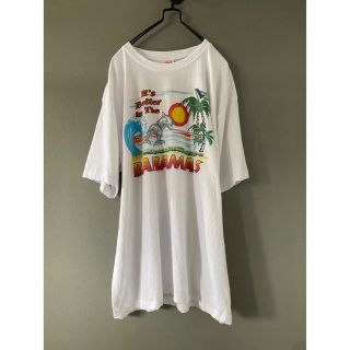 古着 ビンテージ 90s XXL ロゴ プリント ホワイト ビック Tシャツ(Tシャツ/カットソー(半袖/袖なし))