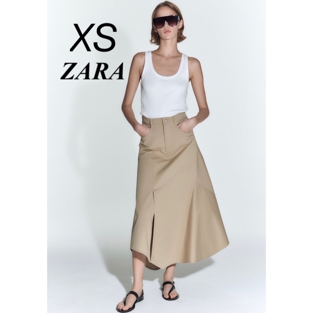 特価品コーナー ZARA アシンメトリー ギャバジン スカート XS ...