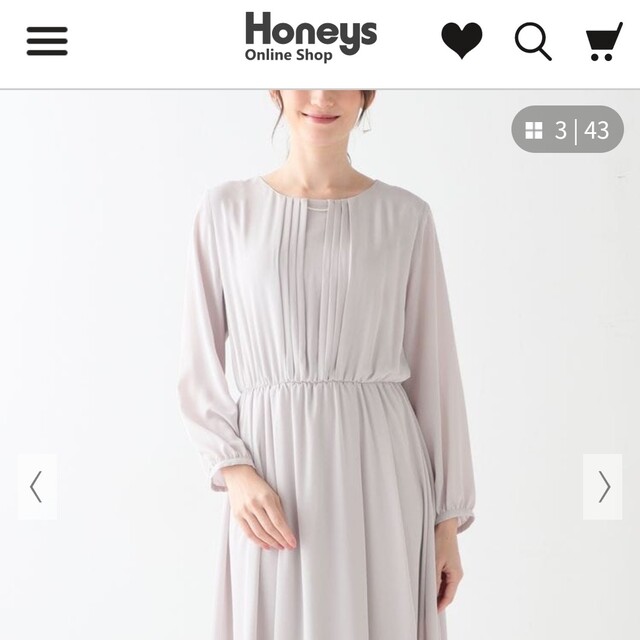 honeysプリーツワンピース レディースのワンピース(ひざ丈ワンピース)の商品写真